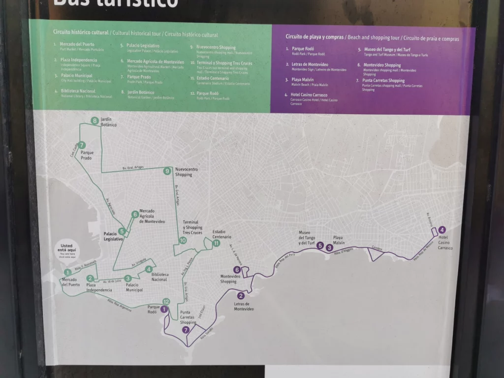 Routen des Hop-on, hop-off Busses